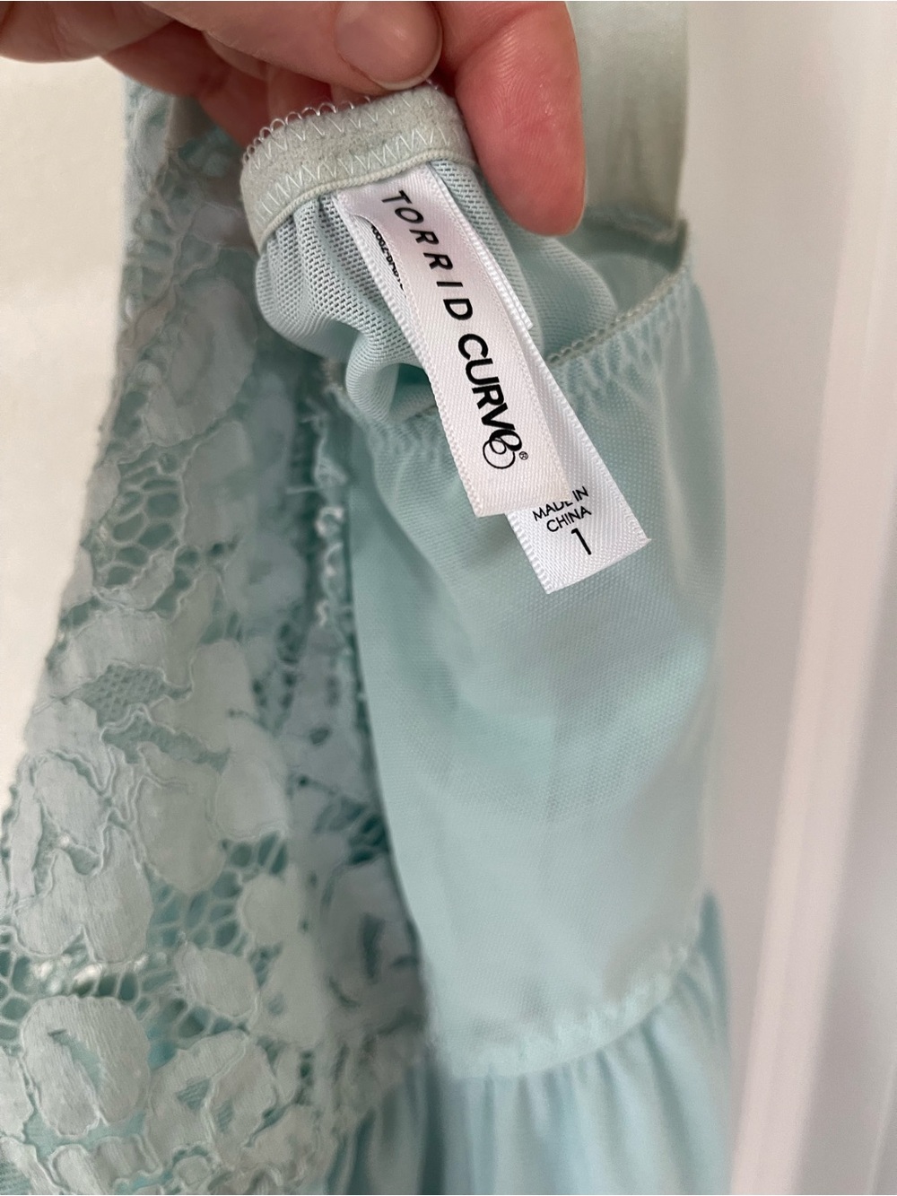 torrid Light Blue Lace Halter Chemise - Picture 6 of 7